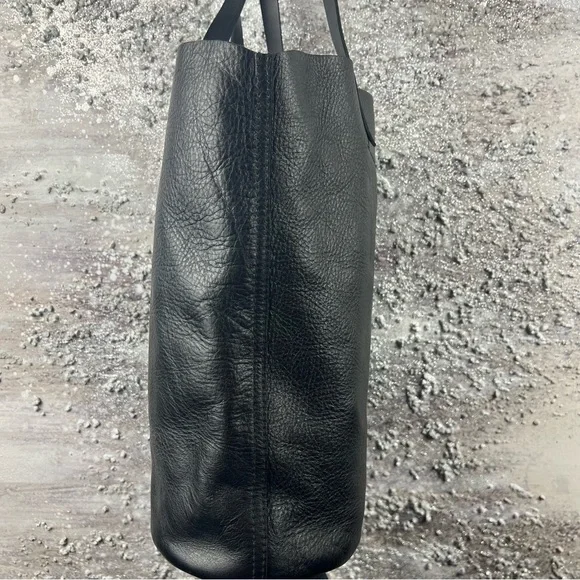 545 Madewell Black Leather Structured Tote Bag - Picture 5 of 10